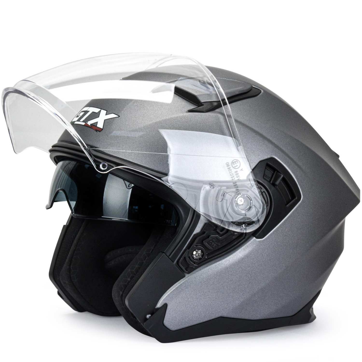 Шлем мото открытый GTX 885-1 №1 (M) GREY