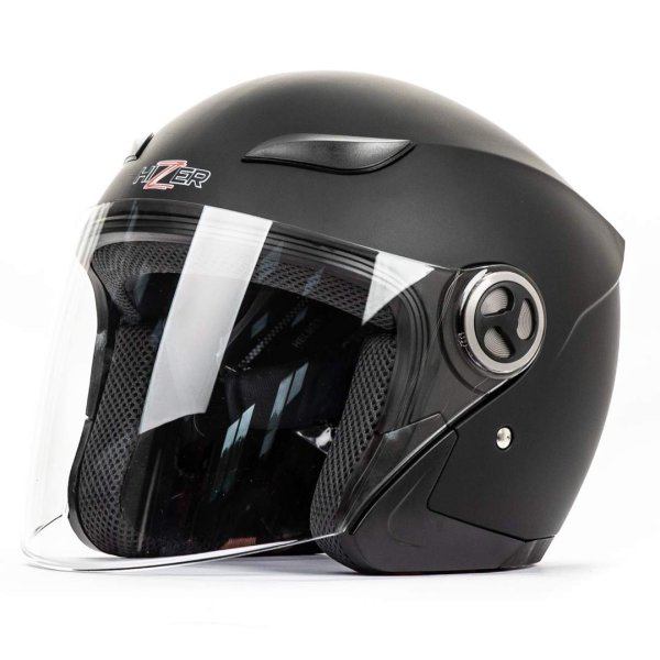 Шлем мото открытый HIZER 219 #2 (M) matte-black